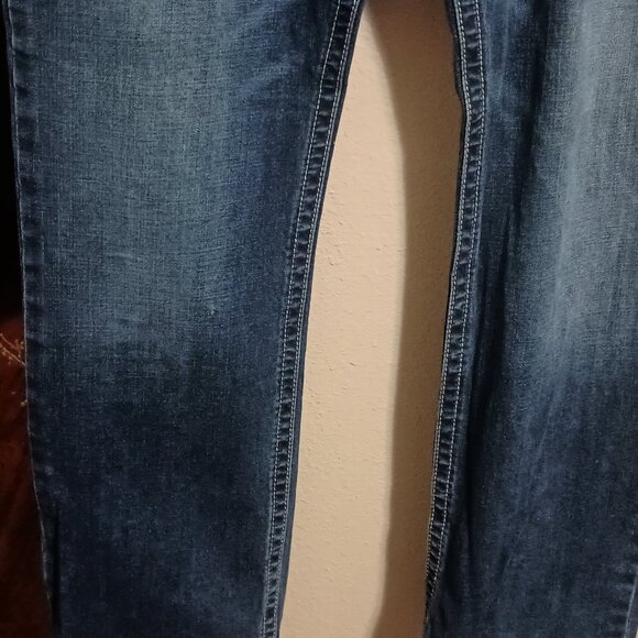 Ariat M4 Low Rise Boot Western Blue Denim Jeans Mens Size 38x36 - Picture 9 of 16